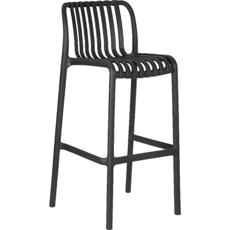 Стул барный Dobrin Chloe bar тёмно-серый/чёрный (пластик/пластик)