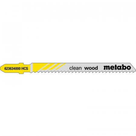 Пилка для лобзика по дереву Metabo T101B 75х2.5 мм 5 штук (623634000)