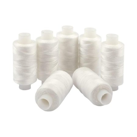 Нитки швейные армированные 70 ЛЛ №0101 белые 200 м 7 штук в упаковке