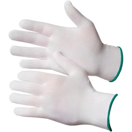 Перчатки рабочие защитные Gward  NP1001 нейлоновые белые (13 нитей, 13  класс, размер 9 (L), 12 пар в упаковке)