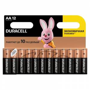 Батарейки Duracell Basic пальчиковые АА LR6 (12 штук в упаковке)