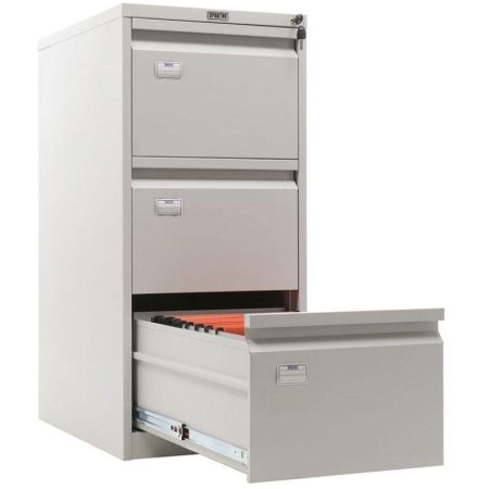 Шкаф картотечный металлический Практик AFC-03 для документов А4 (3 отделения, 470x630x1020 мм)