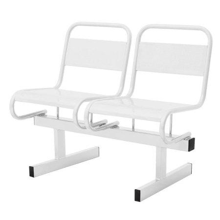 Многоместная секция Раунд СМ119-02 перфорированная белая (2 места,  металл)