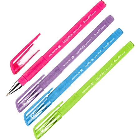 Ручка шариковая неавтоматическая в ассортименте Bruno Visconti EasyWrite  Special синяя корпус soft touch (толщина линии 0.4 мм)