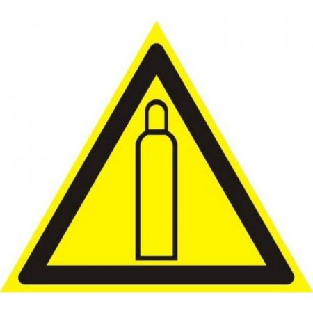 Знак безопасности Газовый баллон W19 (200х200 мм, пленка ПВХ)