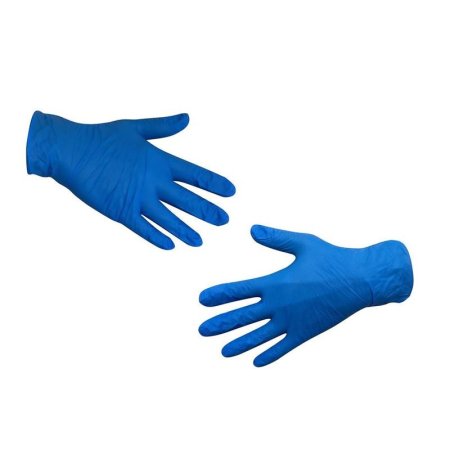 Перчатки медицинские смотровые нитриловые Klever нестерильные  неопудренные голубые размер М (100 штук в упаковке)