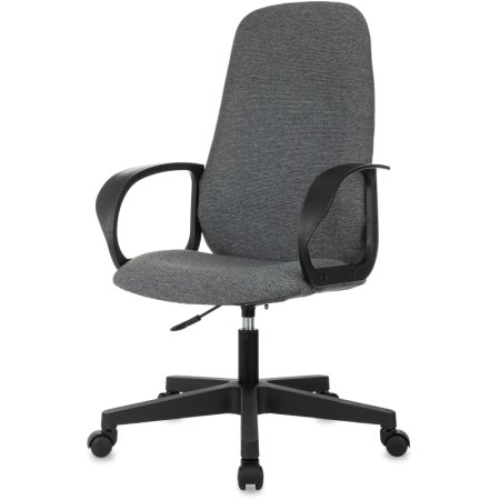 Кресло для руководителя Комус Мебель EChair 660 серое (ткань,  пластик)