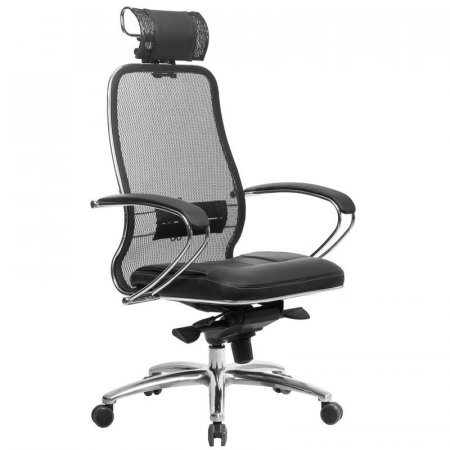 Кресло для руководителя Метта Samurai SL-2.04 черное (NewLeather/сетка, металл)