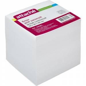 Блок для записей Attache 90x90x90 мм белый (плотность 100 г/кв.м)