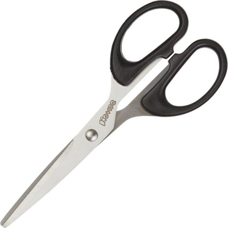 Ножницы 160 мм Комус с пластиковыми симметричными ручками черного цвета