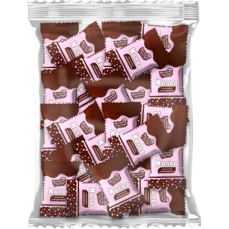 Конфеты Халва арахисовая Мишкино счастье глазированная 1 кг