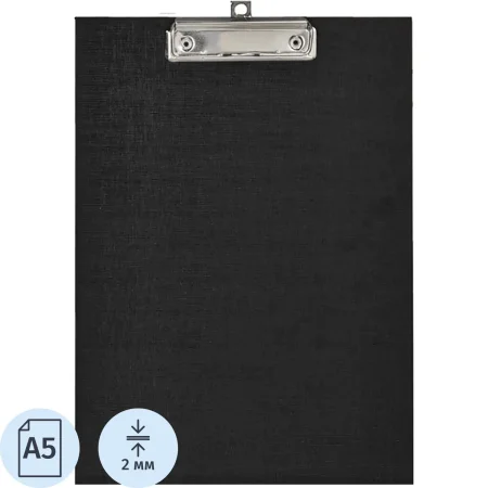 Папка-планшет Attache A5 картонная черная без крышки