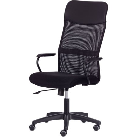 Кресло для руководителя Easy Chair 618 черное (искусственная кожа/сетка,  пластик)