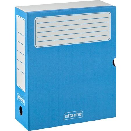 Короб архивный гофрокартон Attache 255x320x100 мм синий до 1000 листов  (5 штук в упаковке)