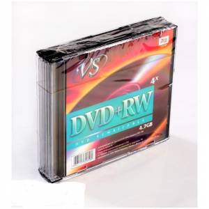 Диск DVD+RW VS 4.7 Gb 4x (5 штук в упаковке)