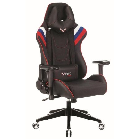 Кресло игровое Viking 4 Aero красное/синее/белое/черное (искусственная кожа/ткань, пластик)