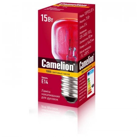Лампа накаливания для духовок Camelion MIC 15/PT/CL/E14 12979