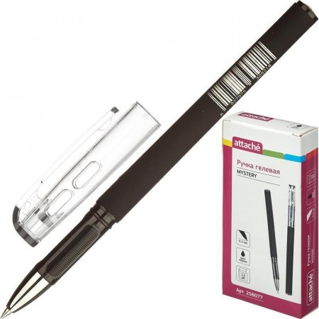 Ручка гелевая черная (модель G-5680, толщина линии 0,5 мм)