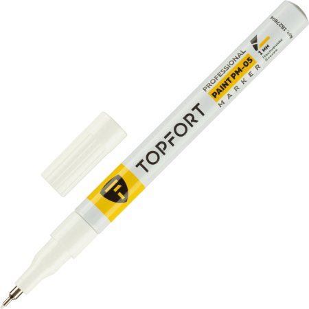 Маркер промышленный TOPFORT Paint для универсальной маркировки белый (1  мм)