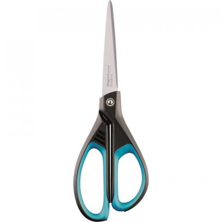Ножницы Maped Essentials soft 210 мм прорезиненные асимметричные ручки черные/синие