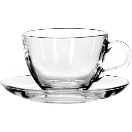 Чайная пара Pasabahce Бейзик стеклянная 238 мл (6 штук в упаковке)