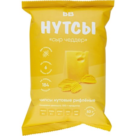Чипсы ВкусВилл сыр Чеддер нутовые 50 г