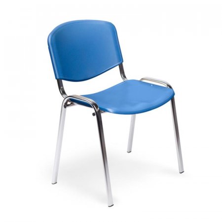 Стул офисный Easy Chair Изо синий (пластик, металл хромированный)
