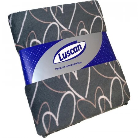 Плед Luscan Corazon микрофибра 150x200 см серый