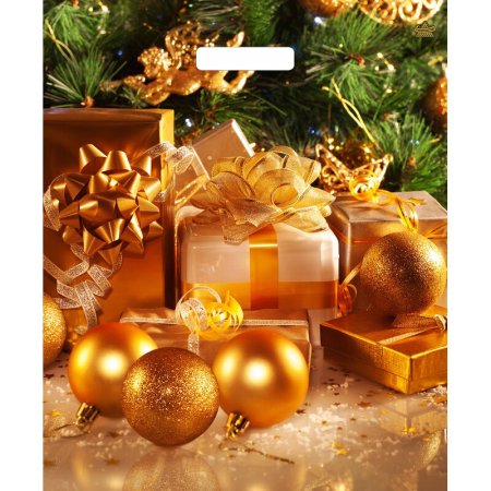 Пакет подарочный ламинированный Тикопластик Золотые шары (45х38 см)