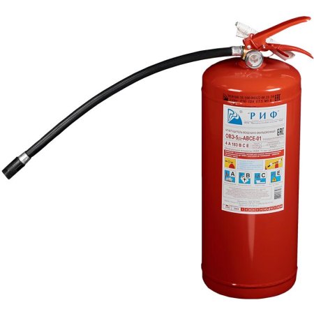 Огнетушитель воздушно-эмульсионный ОВЭ-5(з) (АВСЕ, 4А, 183В, 1000В,  ЗПУ-латунь)