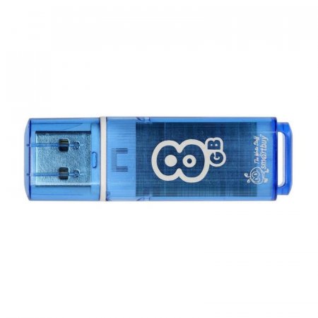 Флеш-память SmartBuy Glossy series 8Gb USB 2.0 голубая