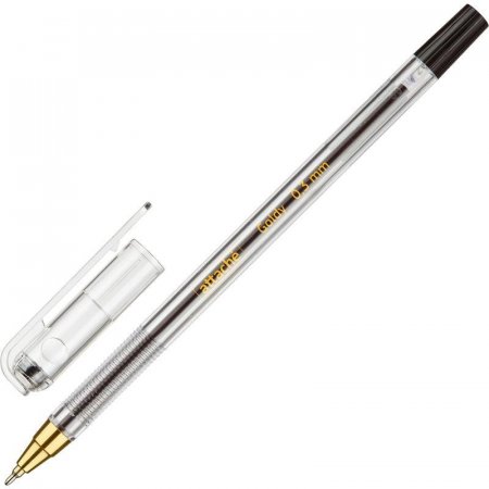 Ручка шариковая Attache Goldy цвет чернил  черный, толщина линии 0.3 мм