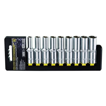 Набор головок торцевых удлиненных Berger SuperLock 1/2 дюйма 8-17 мм 9 штук (BG2030)