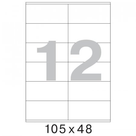 Этикетки самоклеящиеся Office Label 105x48 мм (12 штук на листе A4, 100 листов в упаковке)