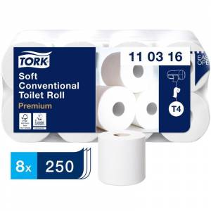 Бумага туалетная Tork Premium 110316 3-слойная белая (8 рулонов в упаковке)