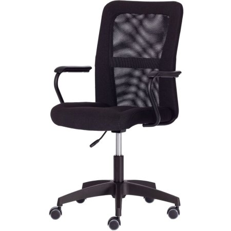 Кресло офисное Easy Chair черное (сетка/ткань, пластик)