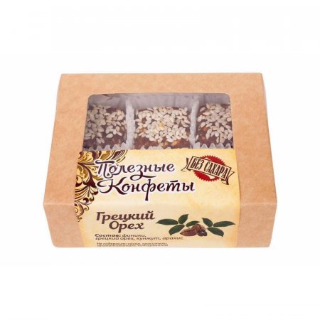 Конфеты полезные Русские традиции Грецкий орех без сахара 100 г