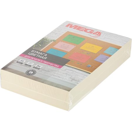 Бумага цветная для печати ProMEGA jet желтая пастель (А4, 160 г/кв.м, 250 листов)