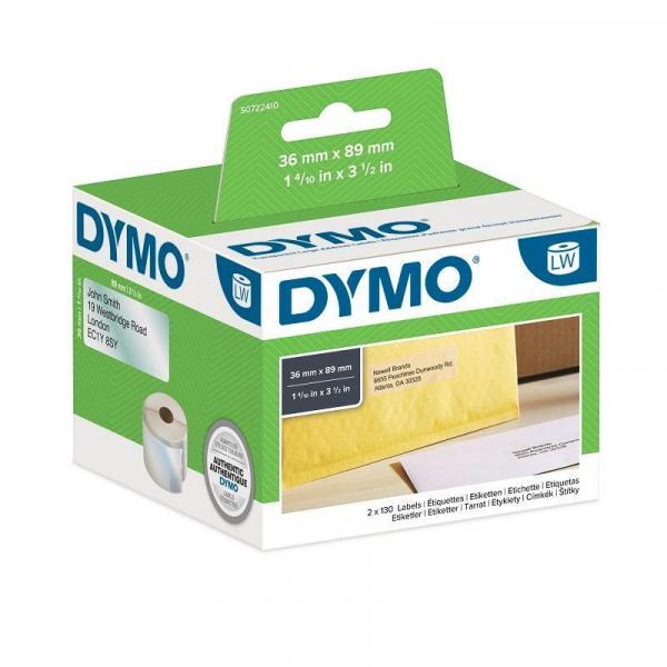 Картридж для принтера этикеток DYMO S0722410 (36х89 мм, цвет ленты прозрачный, шрифт черный)