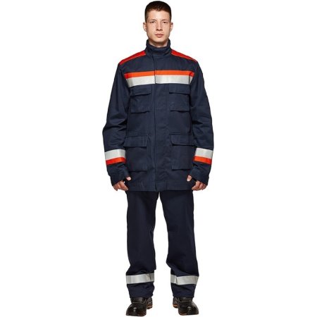 Костюм для защиты от электродуги Энергия летний синий/оранжевый 13.2  кал/см2 (размер 44-46, рост 182-188)