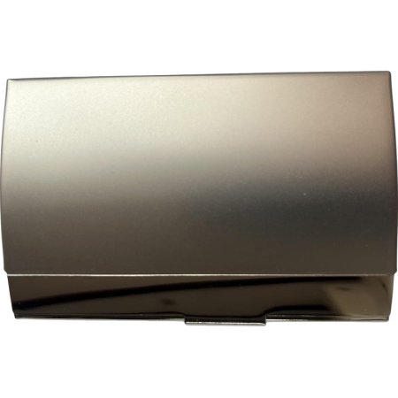 Визитница карманная металл на 20 визиток серебристая