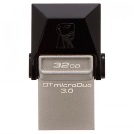 Флеш-память Kingston DT microDuo 3C 32GB USB 3.0/3.1 + Type-C серебристая