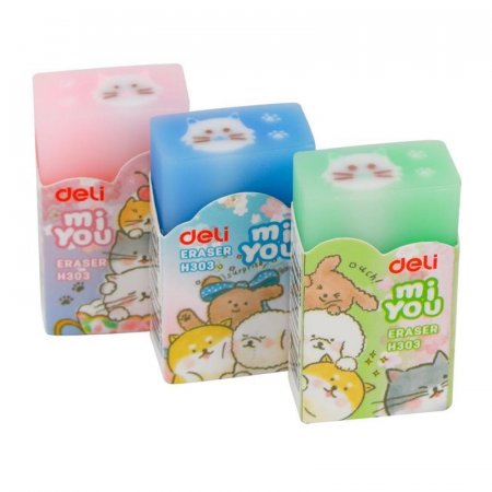 Ластик Deli MiYou EH303 ПВХ прямоугольный 40x22x12 мм