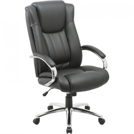 Кресло для руководителя Easy Chair 561 TR черное (рециклированная кожа с компаньоном, металл)