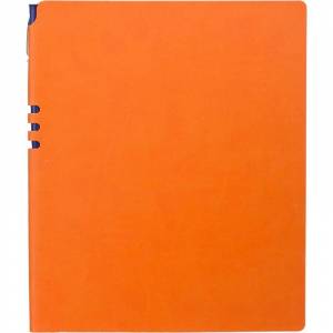 Бизнес-тетрадь Attache Light Book A4 96 листов оранжевая в клетку на сшивке (220x265 мм)