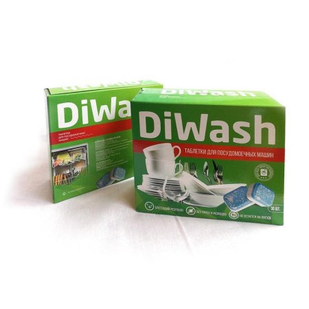 Таблетки для посудомоечных машин DiWash 30 штук в упаковке