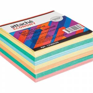 Блок для записей Attache Economy 75x75x35 мм разноцветный (плотность 65 г/кв.м)