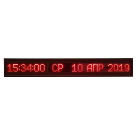 Часы настенные Импульс Электронное табло 406K-S6x128-R-ETN-NTP (104x14x6 см)