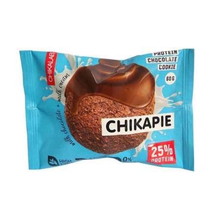Печенье протеиновое Chikalab шоколадное глазированное 60 г