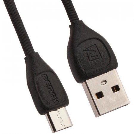 Кабель LP USB 2.0 - Micro USB  1 метр Remax Lesu черный 0L-00036553
